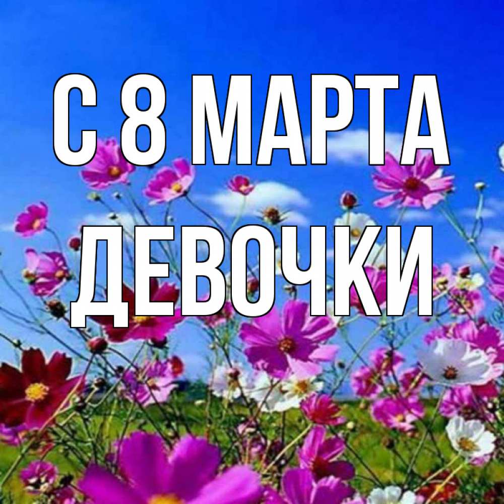 Картинка С 8 МАРТА, ДЕВОЧКИ
