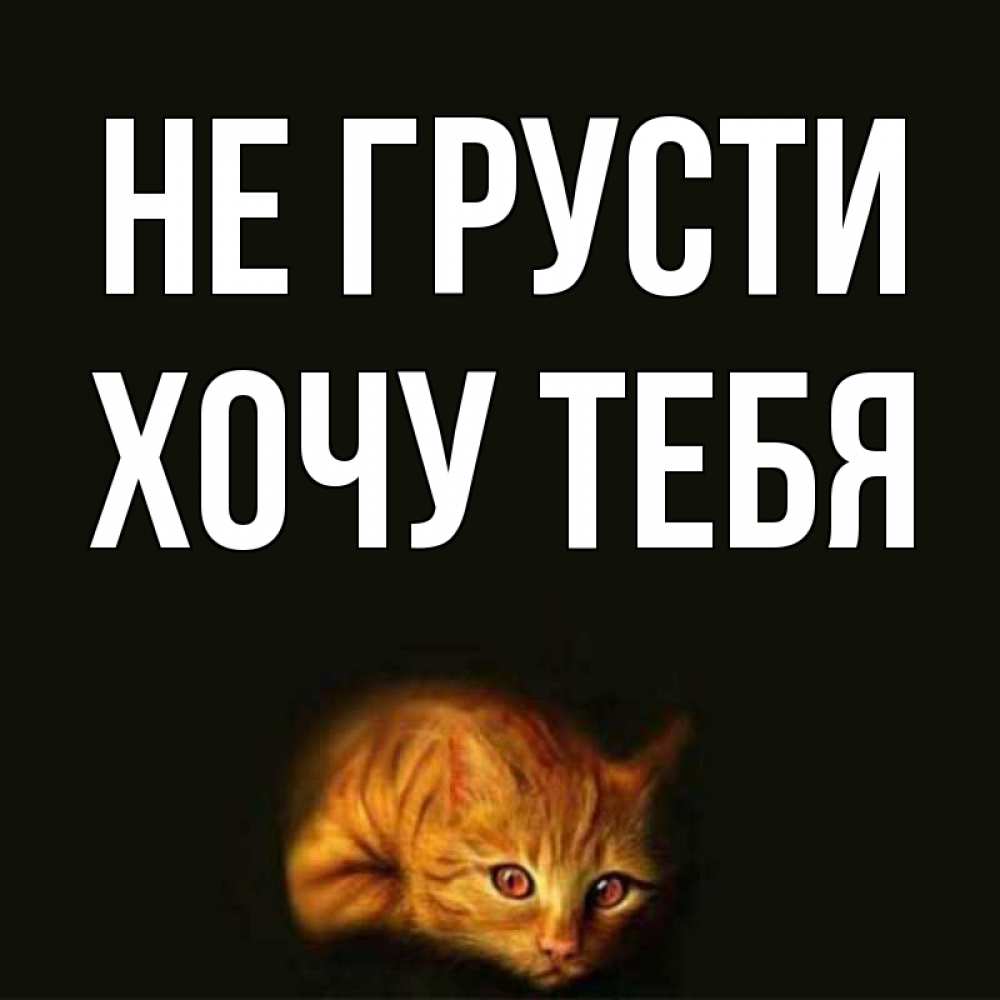 Картинка Не грусти, Хочу тебя