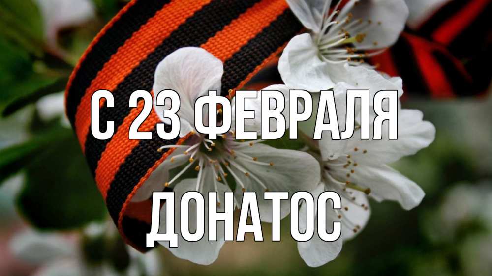 Открытка на каждый день с именем, Донатос С 23 февраля 23 февраля Прикольная открытка с пожеланием онлайн скачать бесплатно 