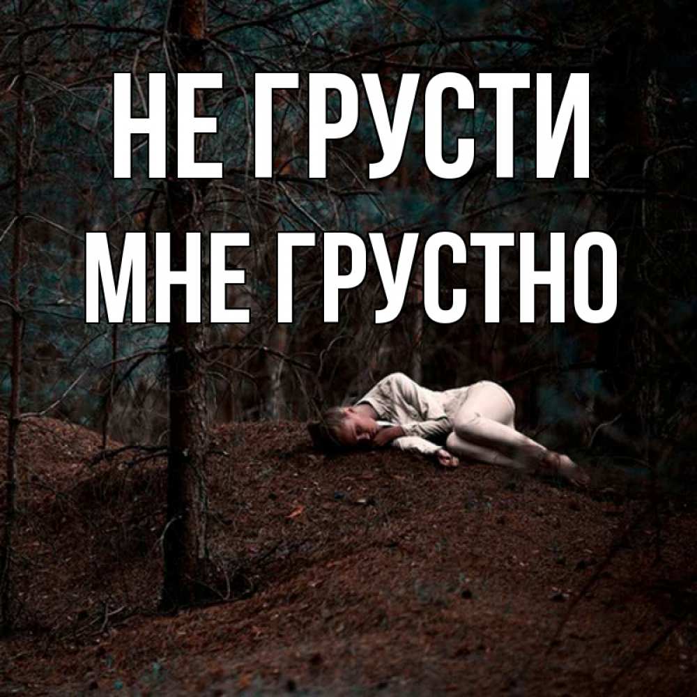 Открытка на каждый день с именем, Мне-грустно Не грусти лес Прикольная открытка с пожеланием онлайн скачать бесплатно 