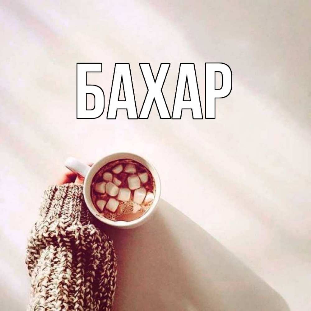 Открытка на каждый день с именем, Бахар Главная рука в свитре Прикольная открытка с пожеланием онлайн скачать бесплатно 