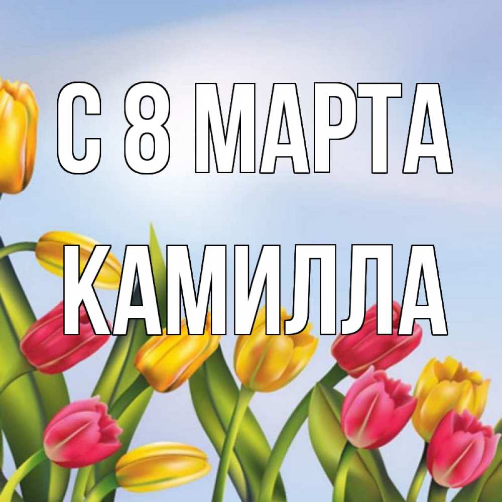 Открытка на каждый день с именем, Камилла С 8 МАРТА международный женский день Прикольная открытка с пожеланием онлайн скачать бесплатно 