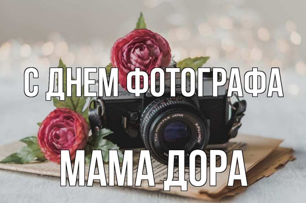 Открытка на каждый день с именем, Мама-Дора С днем фотографа с днем фотографа Прикольная открытка с пожеланием онлайн скачать бесплатно 