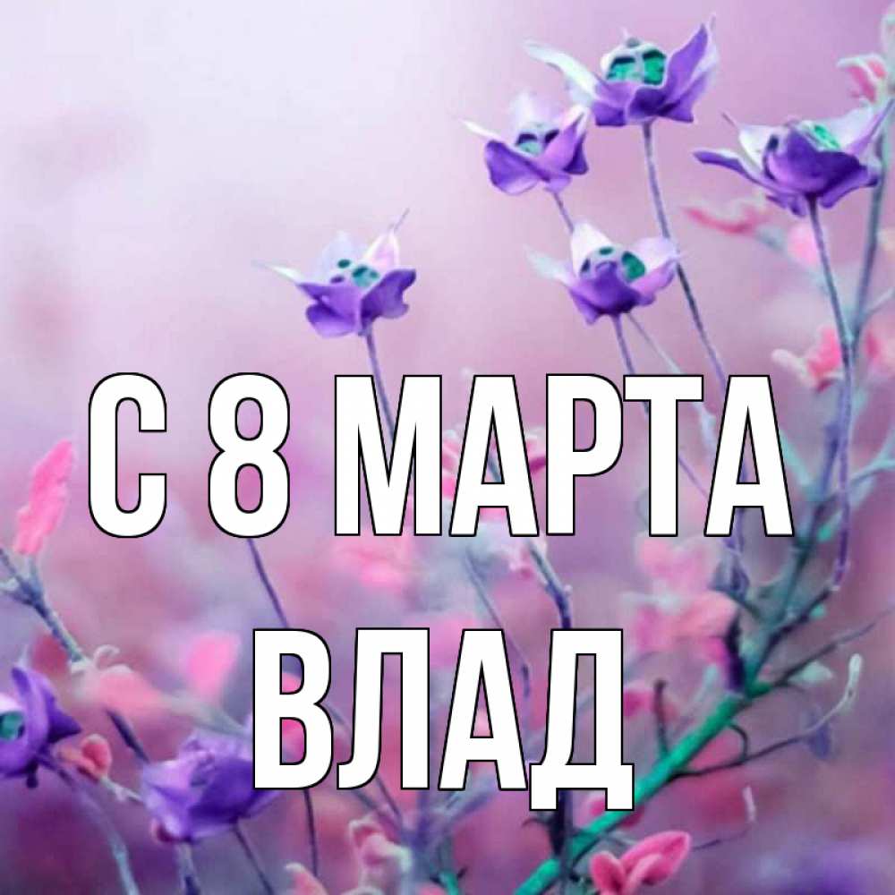Открытка на каждый день с именем, Влад С 8 МАРТА международный женский день 2 Прикольная открытка с пожеланием онлайн скачать бесплатно 