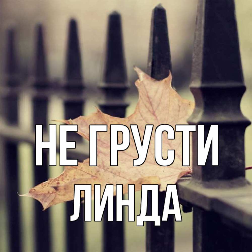 Открытка на каждый день с именем, Линда Не грусти лист клена Прикольная открытка с пожеланием онлайн скачать бесплатно 