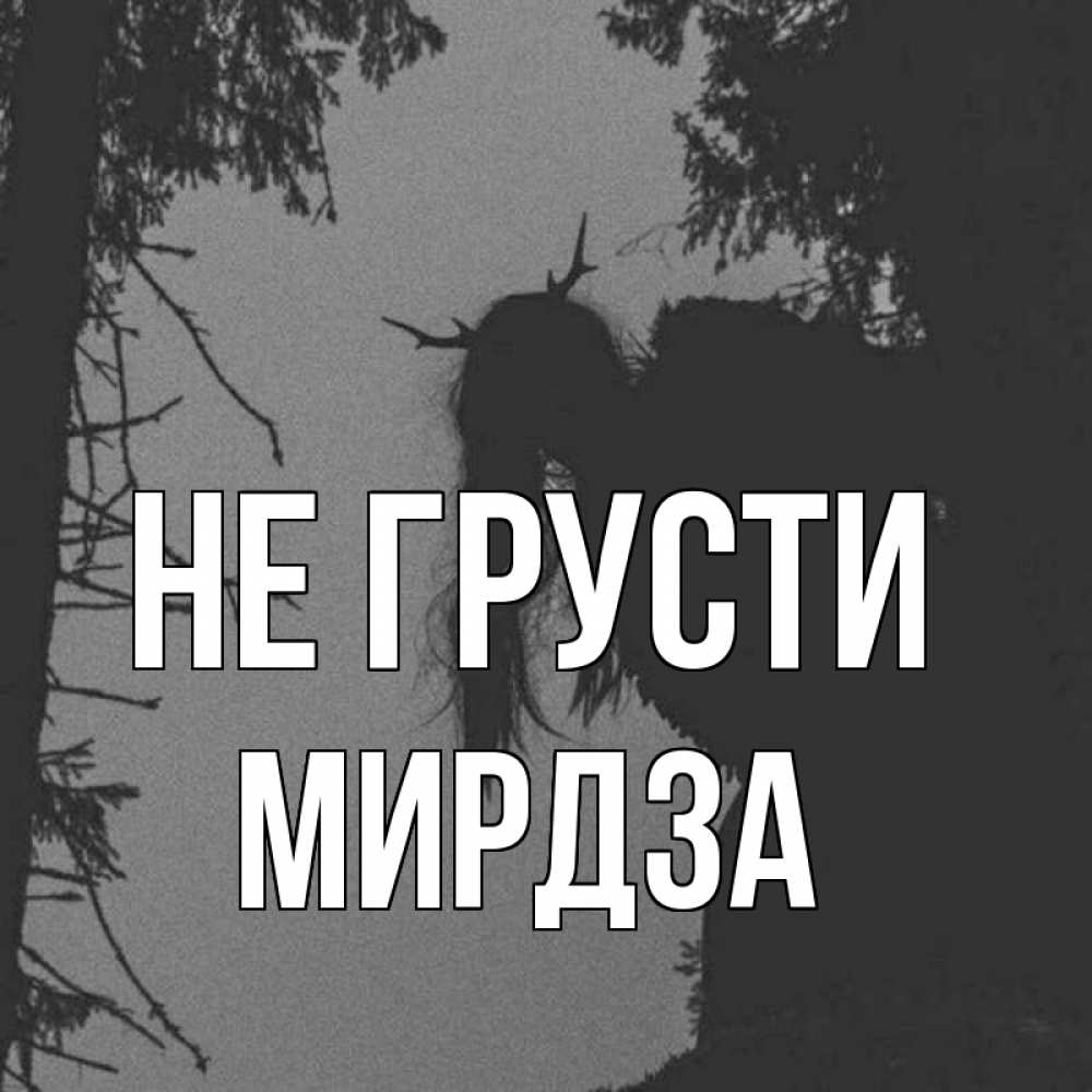 Открытка на каждый день с именем, Мирдза Не грусти чудище лесное Прикольная открытка с пожеланием онлайн скачать бесплатно 