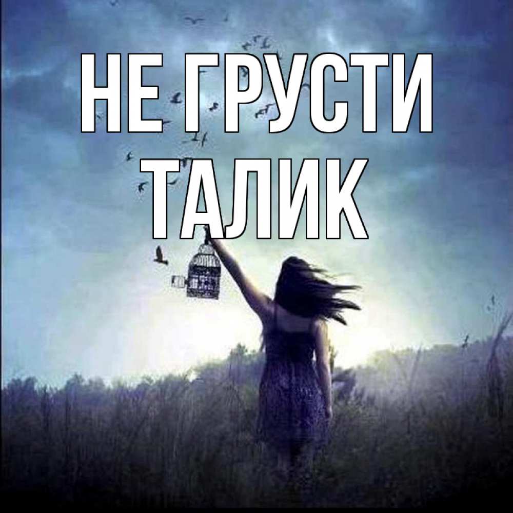 Открытка на каждый день с именем, Талик Не грусти на волю Прикольная открытка с пожеланием онлайн скачать бесплатно 