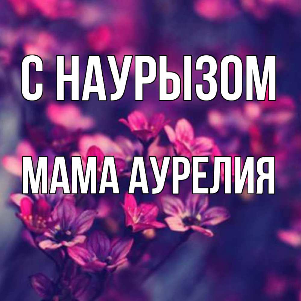 Открытка на каждый день с именем, Мама-Аурелия С наурызом небольшие цветы 1 Прикольная открытка с пожеланием онлайн скачать бесплатно 