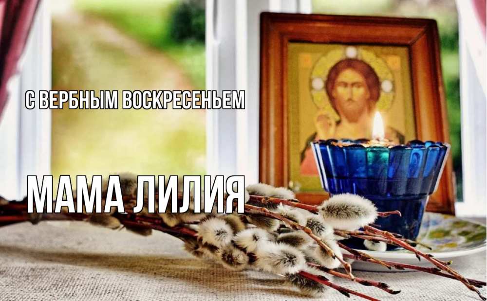 Открытка на каждый день с именем, Мама-Лилия С вербным воскресеньем верба Прикольная открытка с пожеланием онлайн скачать бесплатно 