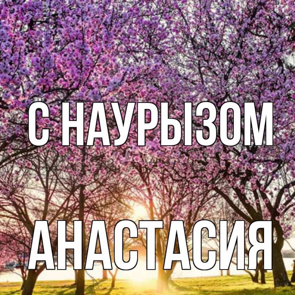 Открытка на каждый день с именем, Анастасия С наурызом праздник весны наурыз Прикольная открытка с пожеланием онлайн скачать бесплатно 