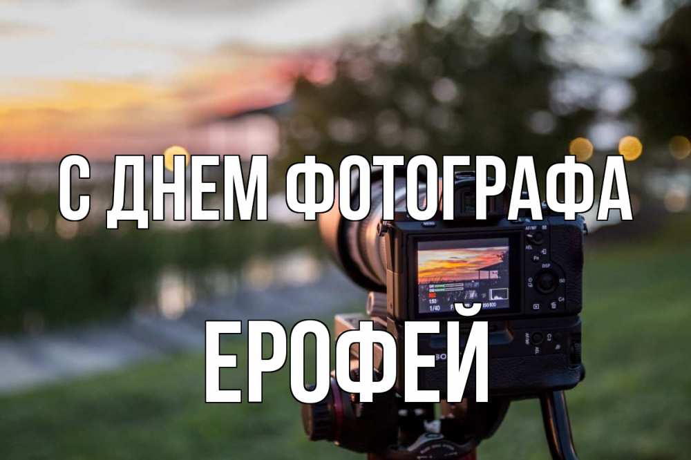Открытка на каждый день с именем, Ерофей С днем фотографа с днем фотографа Прикольная открытка с пожеланием онлайн скачать бесплатно 