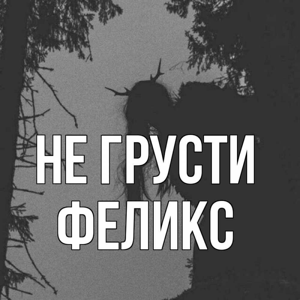 Открытка на каждый день с именем, Феликс Не грусти чудище лесное Прикольная открытка с пожеланием онлайн скачать бесплатно 