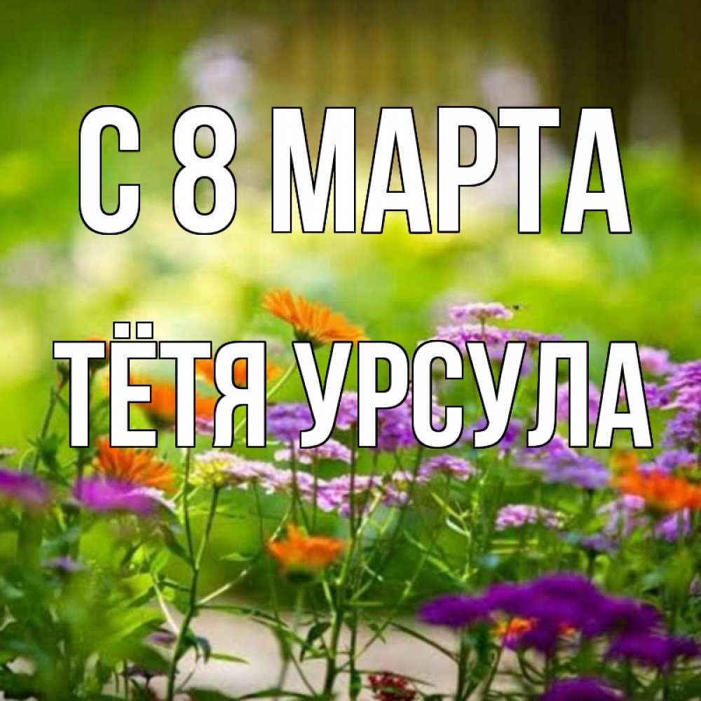Открытка на каждый день с именем, Тётя-Урсула С 8 марта цветы Прикольная открытка с пожеланием онлайн скачать бесплатно 