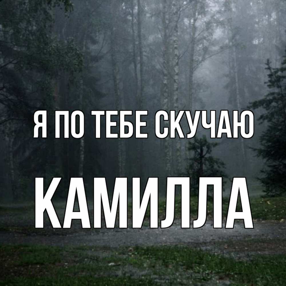 Открытка на каждый день с именем, Камилла Я по тебе скучаю одна и плохо мне Прикольная открытка с пожеланием онлайн скачать бесплатно 