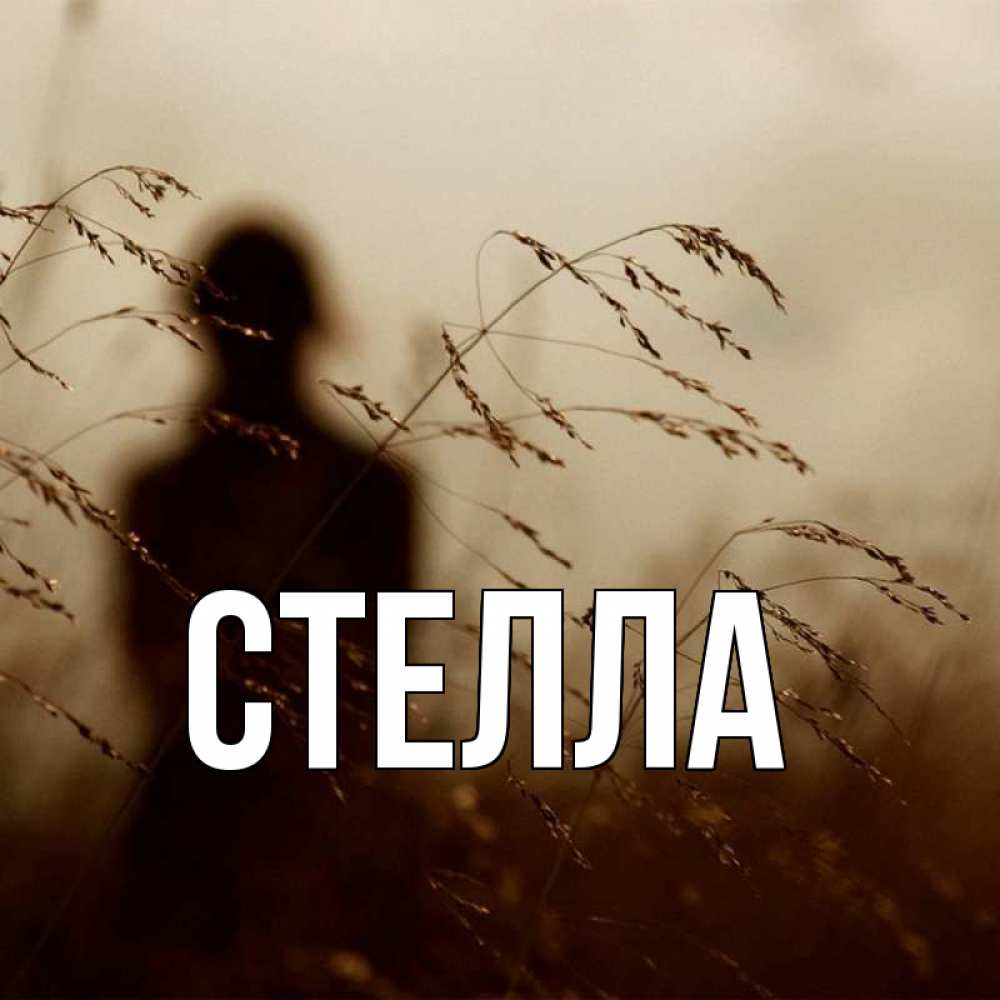 Открытка на каждый день с именем, Стелла Главная силуэт девушки Прикольная открытка с пожеланием онлайн скачать бесплатно 