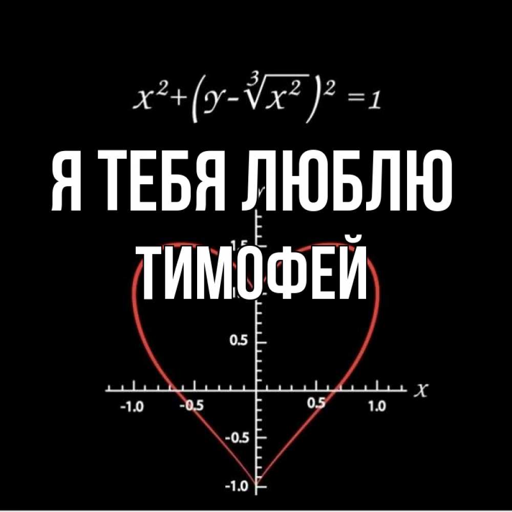 Открытка на каждый день с именем, Тимофей Я тебя люблю сердечная формула Прикольная открытка с пожеланием онлайн скачать бесплатно 