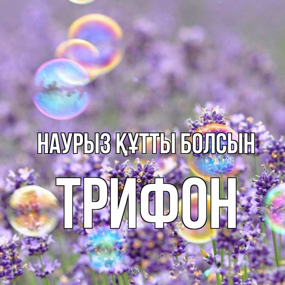 Открытка на каждый день с именем, Трифон Наурыз құтты болсын цветы Прикольная открытка с пожеланием онлайн скачать бесплатно 