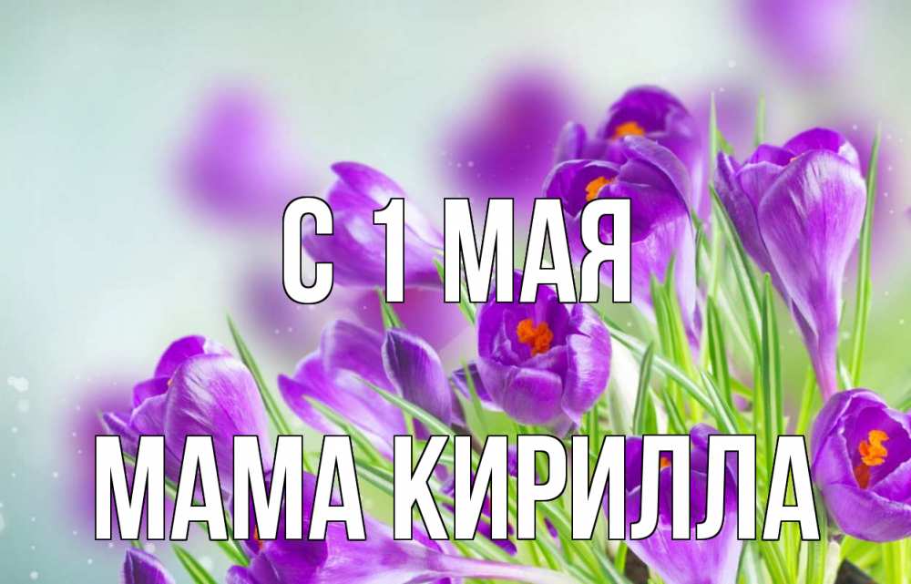 Открытка на каждый день с именем, Мама-Кирилла С 1 мая 1 мая Прикольная открытка с пожеланием онлайн скачать бесплатно 