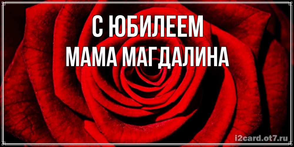 Открытка на каждый день с именем, Мама-Магдалина С юбилеем алая роза Прикольная открытка с пожеланием онлайн скачать бесплатно 
