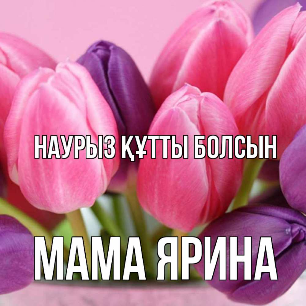 Открытка на каждый день с именем, Мама-Ярина Наурыз құтты болсын маме 1 Прикольная открытка с пожеланием онлайн скачать бесплатно 