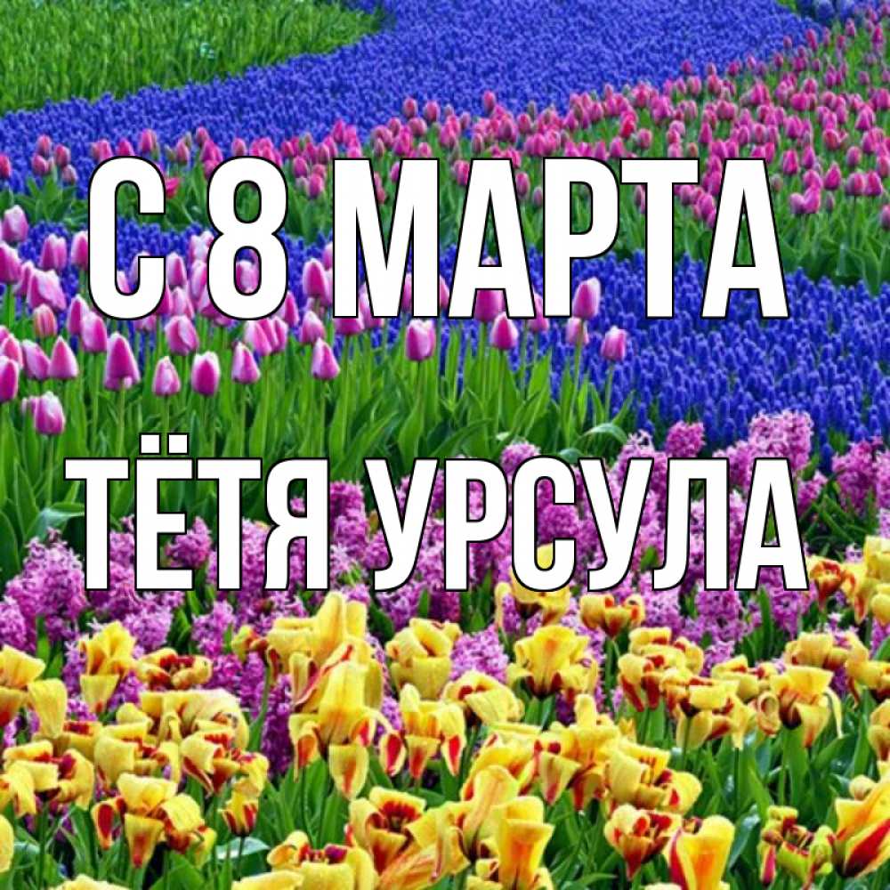 Открытка на каждый день с именем, Тётя-Урсула С 8 марта цветы Прикольная открытка с пожеланием онлайн скачать бесплатно 