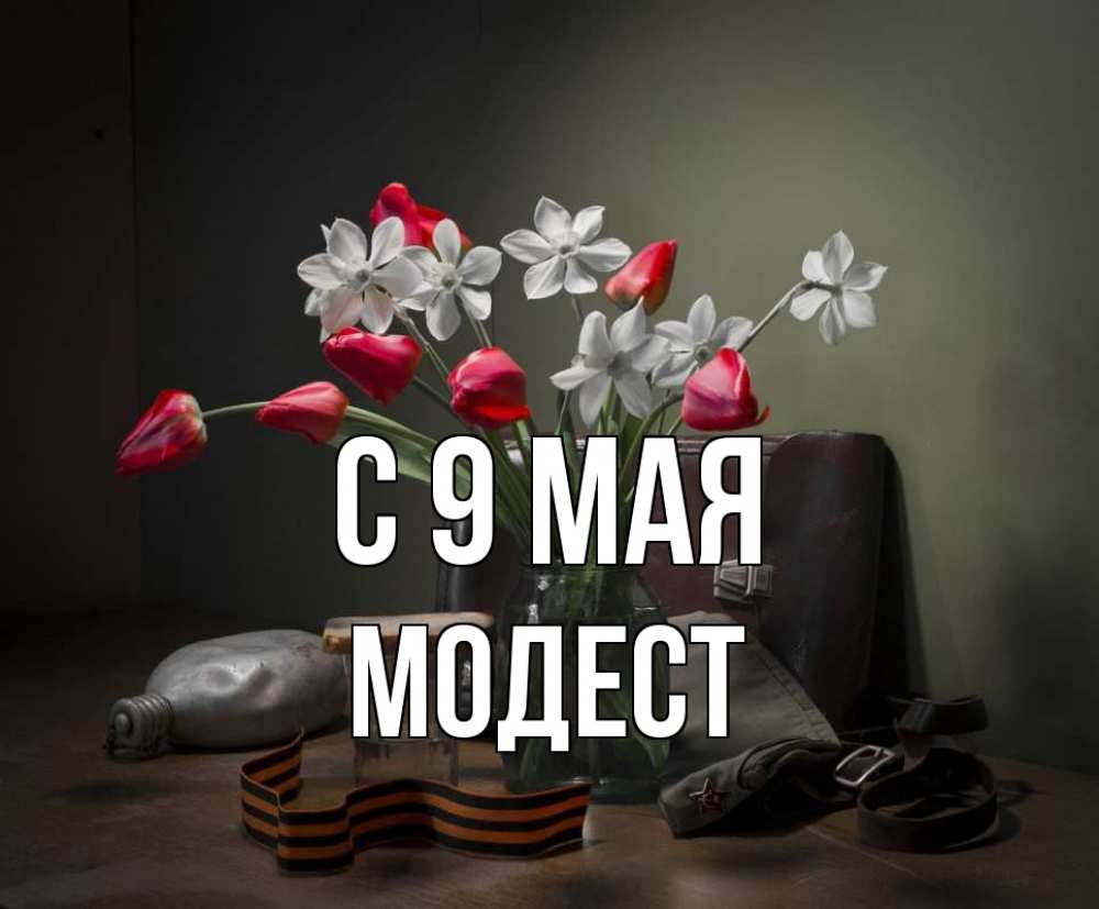 Открытка на каждый день с именем, Модест С 9 мая 9 мая Прикольная открытка с пожеланием онлайн скачать бесплатно 