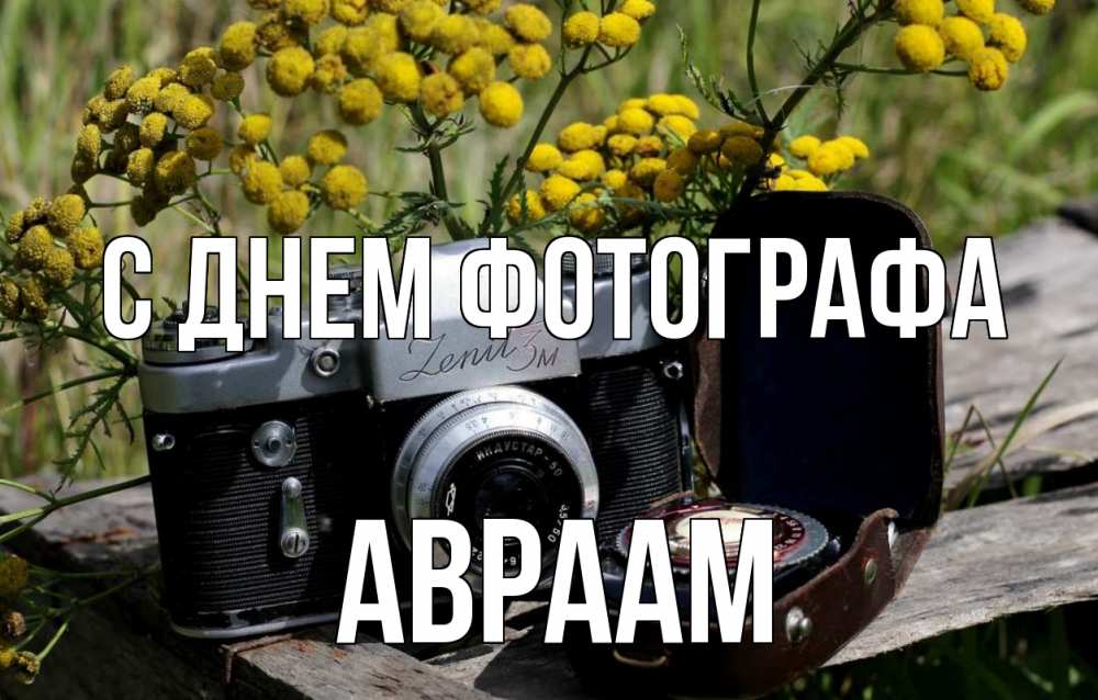 Открытка на каждый день с именем, Авраам С днем фотографа с днем фотографа Прикольная открытка с пожеланием онлайн скачать бесплатно 