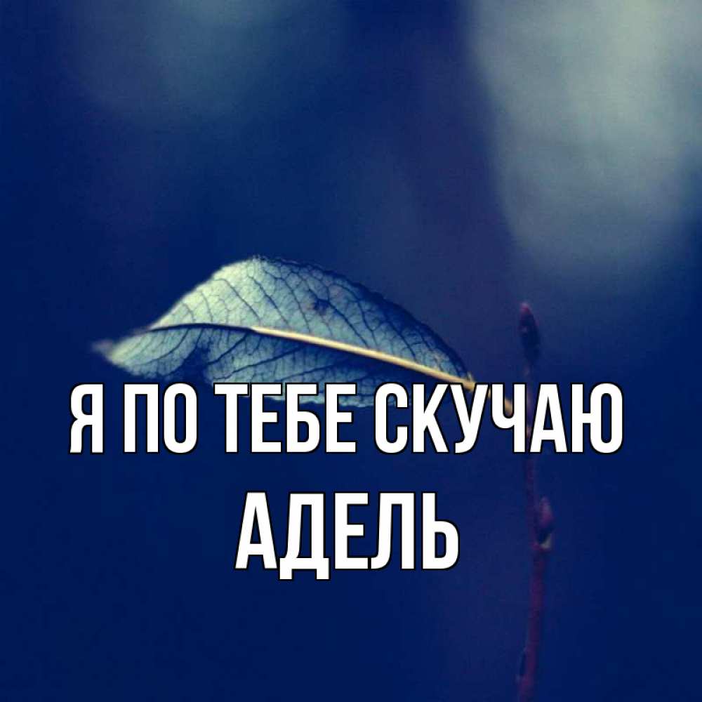 Открытка на каждый день с именем, Адель Я по тебе скучаю одна ветка 1 Прикольная открытка с пожеланием онлайн скачать бесплатно 