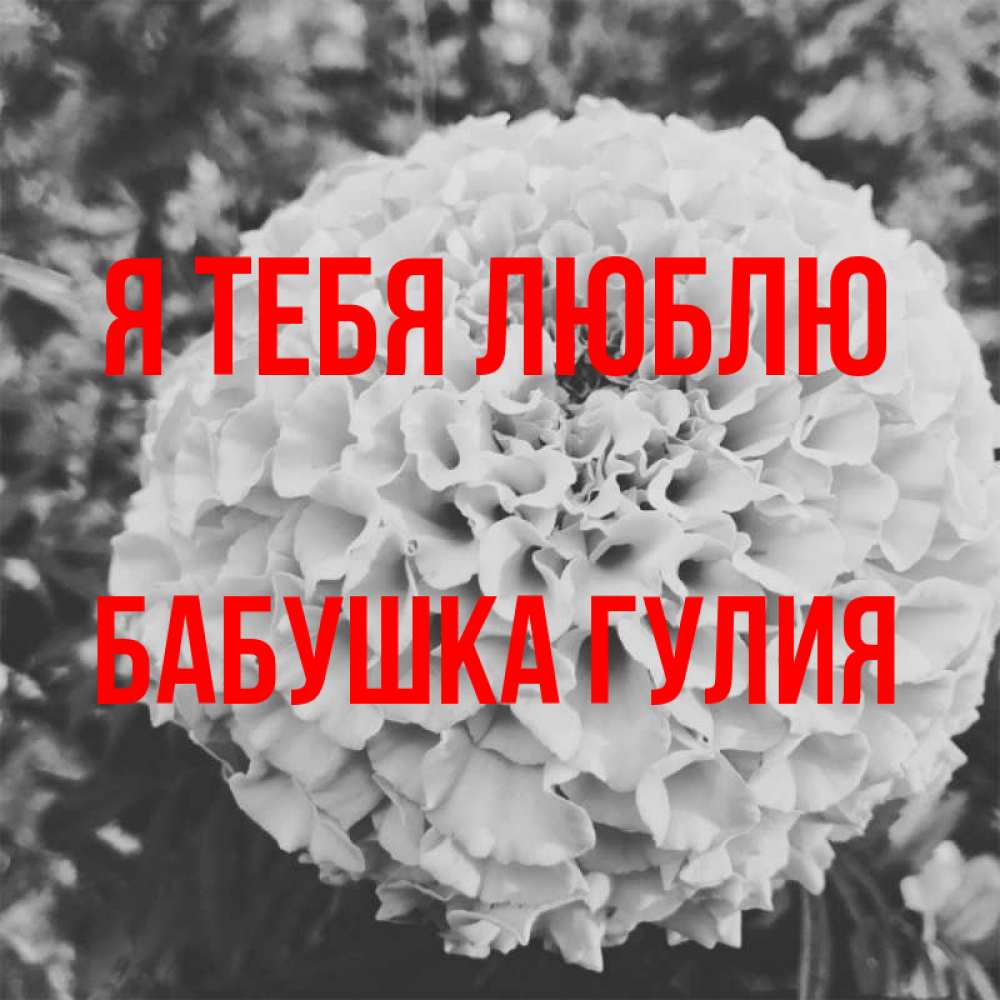 Открытка на каждый день с именем, Бабушка-Гулия Я тебя люблю подпись Прикольная открытка с пожеланием онлайн скачать бесплатно 
