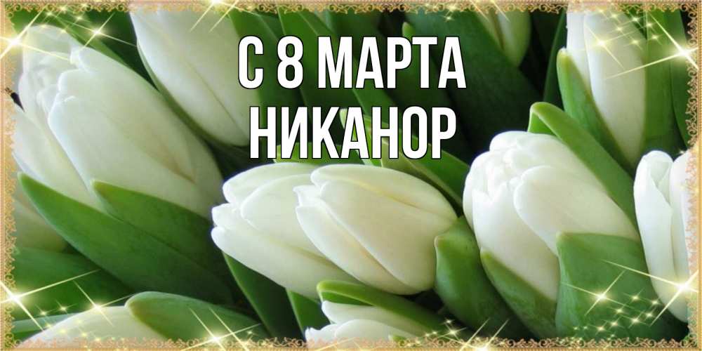 Открытка на каждый день с именем, Никанор С 8 МАРТА поздравляем с 8 марта Прикольная открытка с пожеланием онлайн скачать бесплатно 