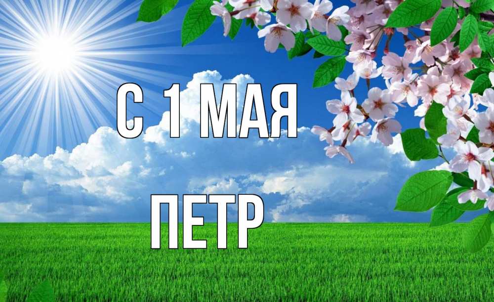 Открытка на каждый день с именем, Петр С 1 мая С 1 мая Прикольная открытка с пожеланием онлайн скачать бесплатно 