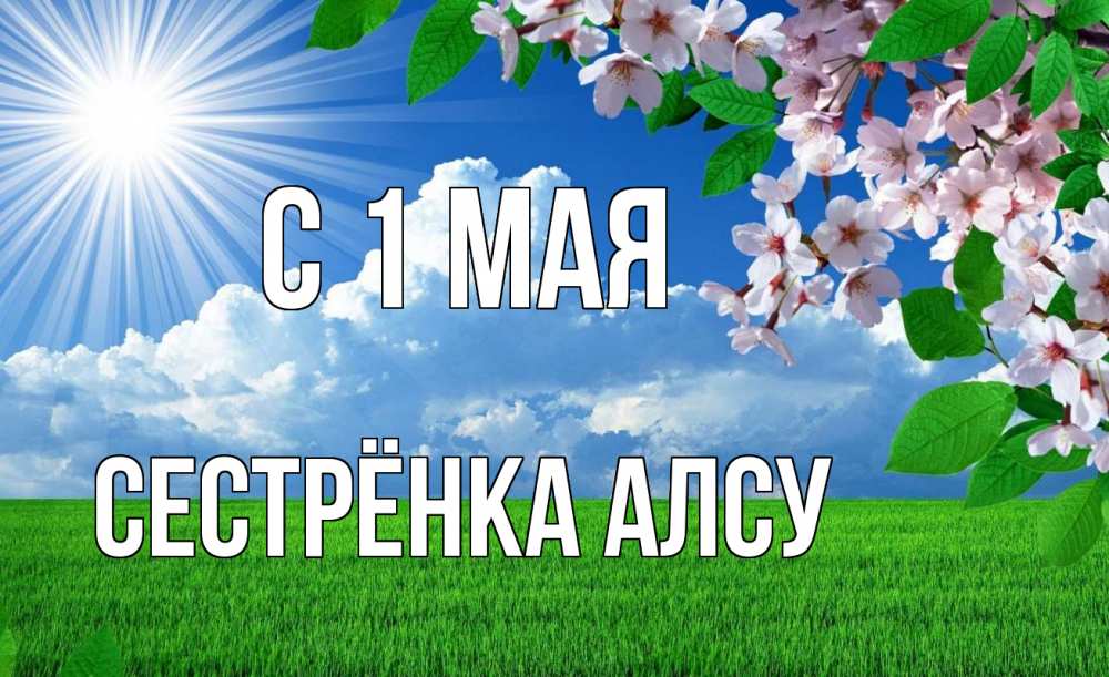 Открытка на каждый день с именем, Сестрёнка-Алсу С 1 мая С 1 мая Прикольная открытка с пожеланием онлайн скачать бесплатно 