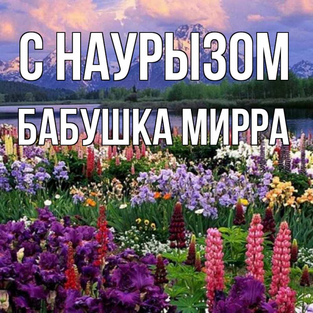Открытка на каждый день с именем, Бабушка-Мирра С наурызом праздник весны наурыз Прикольная открытка с пожеланием онлайн скачать бесплатно 