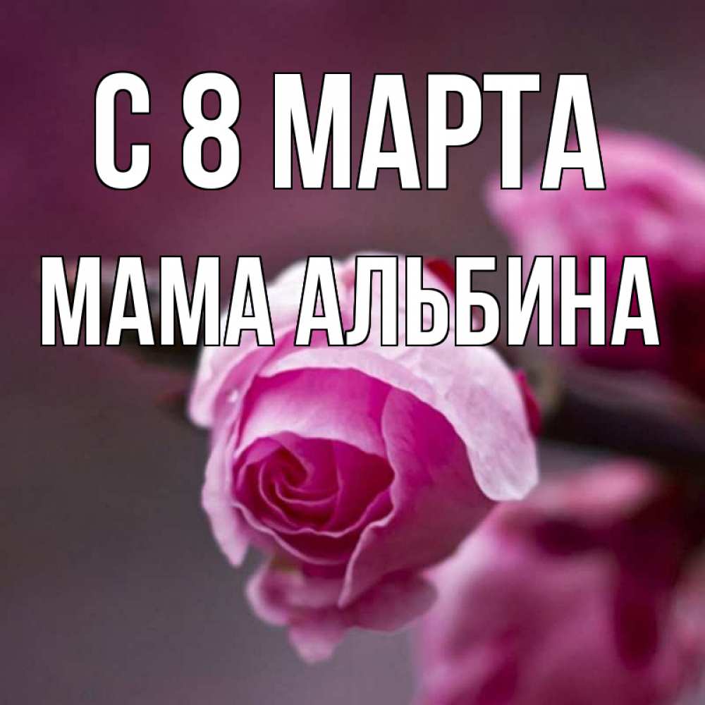 Открытка на каждый день с именем, Мама-Альбина С 8 МАРТА весна Прикольная открытка с пожеланием онлайн скачать бесплатно 