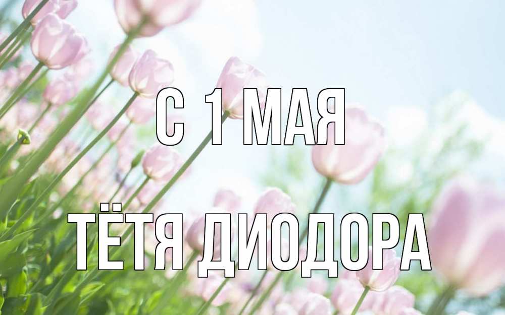 Открытка на каждый день с именем, Тётя-Диодора С 1 мая С 1 мая Прикольная открытка с пожеланием онлайн скачать бесплатно 