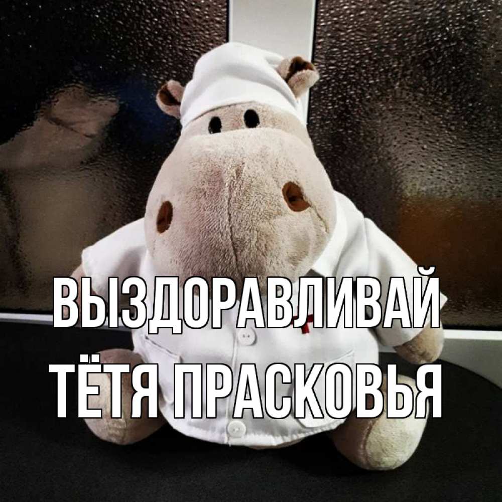 Открытка на каждый день с именем, Тётя-Прасковья Выздоравливай всех излечит исцелит Прикольная открытка с пожеланием онлайн скачать бесплатно 