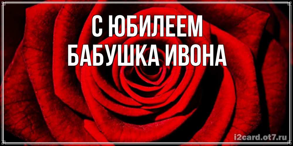 Открытка на каждый день с именем, Бабушка-Ивона С юбилеем алая роза Прикольная открытка с пожеланием онлайн скачать бесплатно 