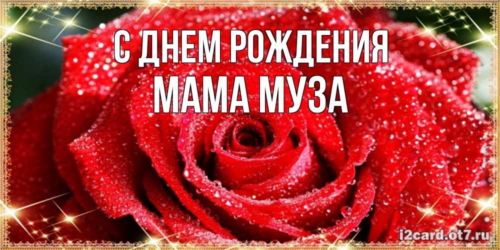 Открытка на каждый день с именем, Мама-Муза С днем рождения роса и роза. открытка с красивой розой Прикольная открытка с пожеланием онлайн скачать бесплатно 