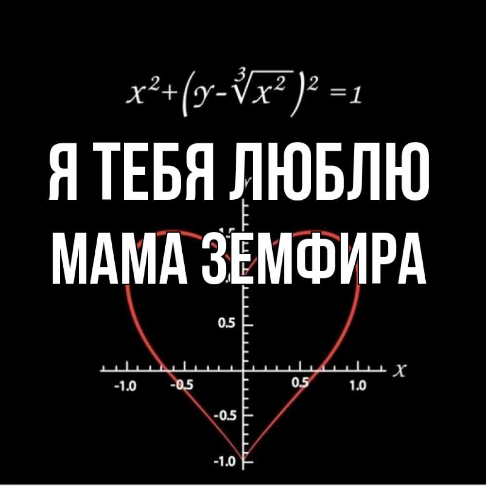 Открытка на каждый день с именем, Мама-Земфира Я тебя люблю сердечная формула Прикольная открытка с пожеланием онлайн скачать бесплатно 
