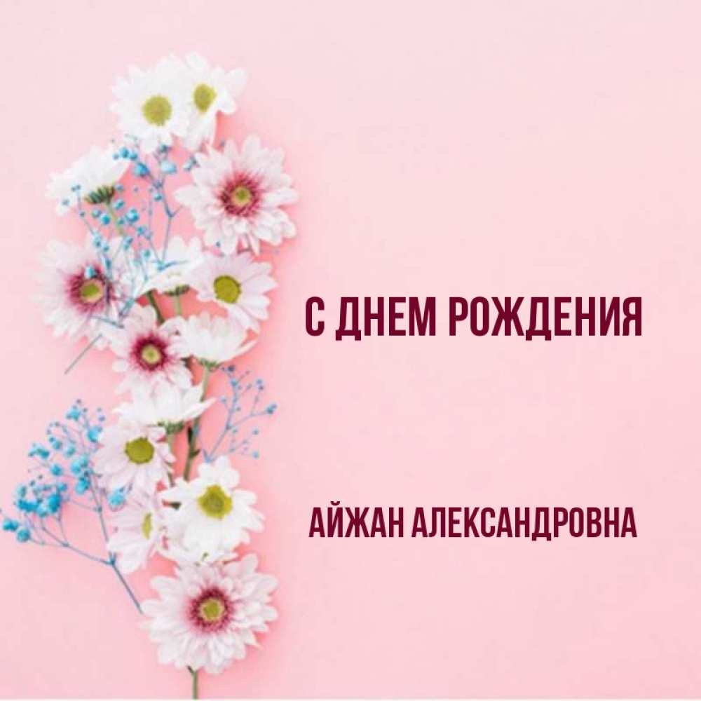 Картинка С днем рождения, Айжан Александровна