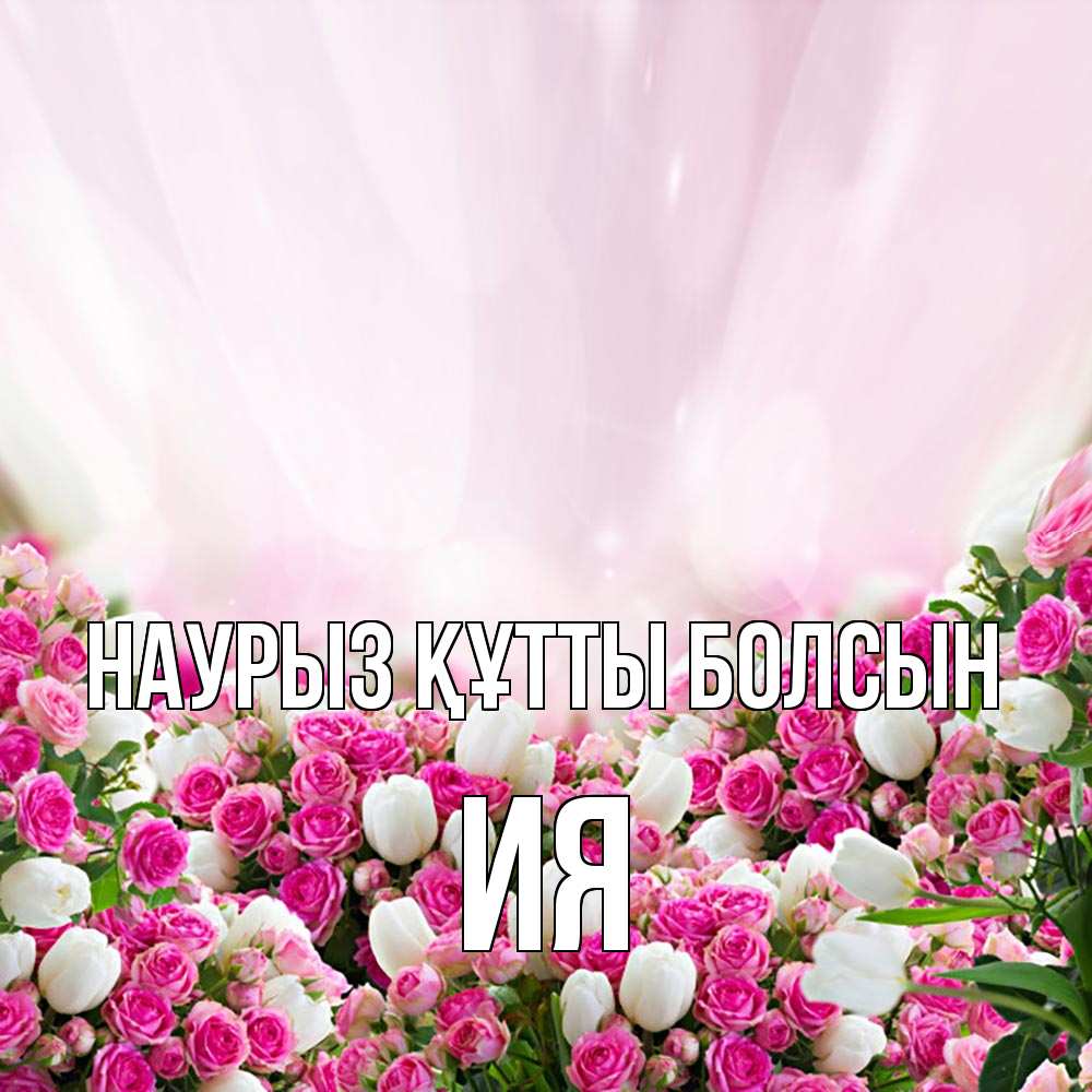 Открытка на каждый день с именем, Ия Наурыз құтты болсын под снегом Прикольная открытка с пожеланием онлайн скачать бесплатно 