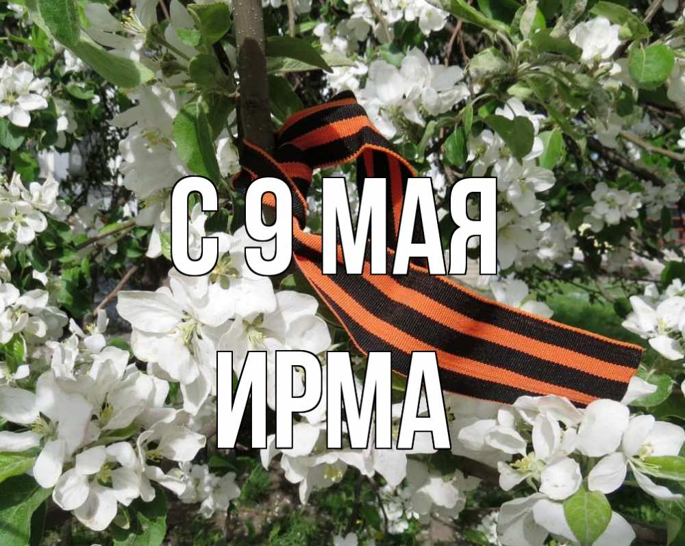 Открытка на каждый день с именем, Ирма С 9 мая 9 мая Прикольная открытка с пожеланием онлайн скачать бесплатно 