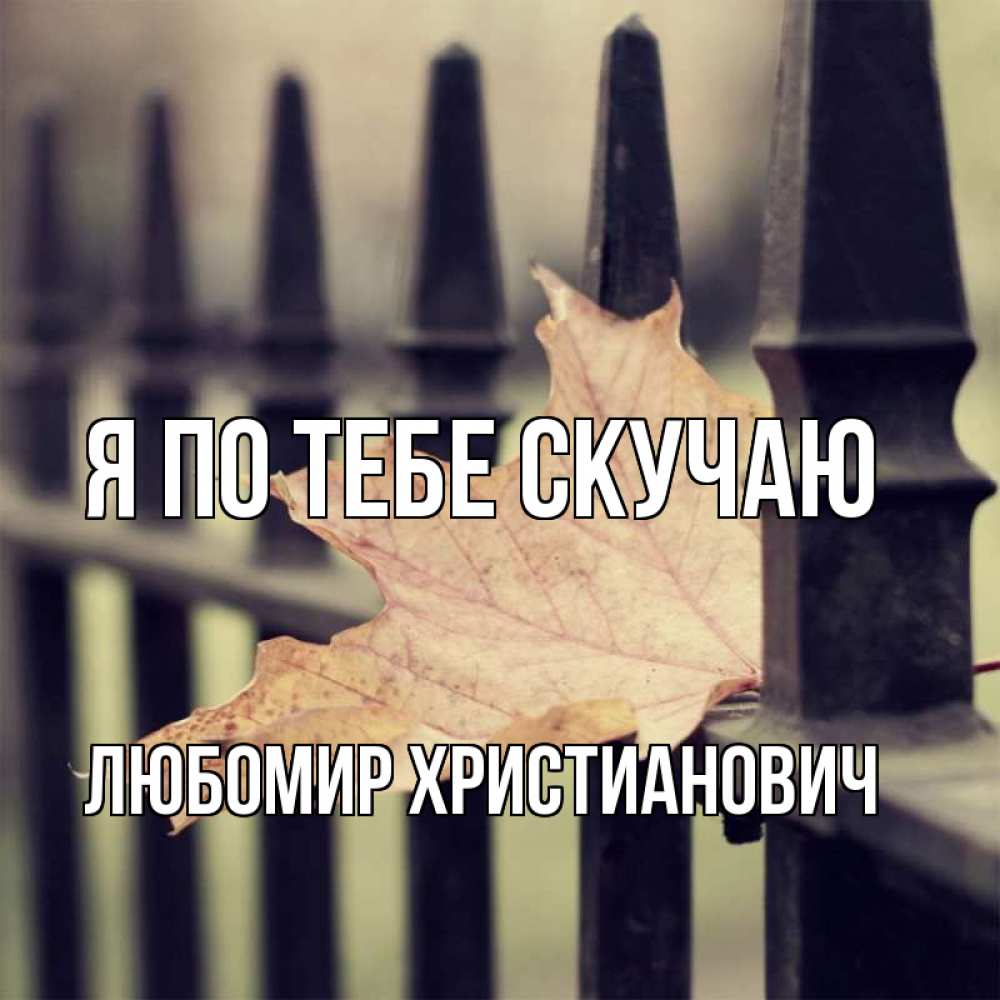 Картинка Я по тебе скучаю, Любомир Христианович