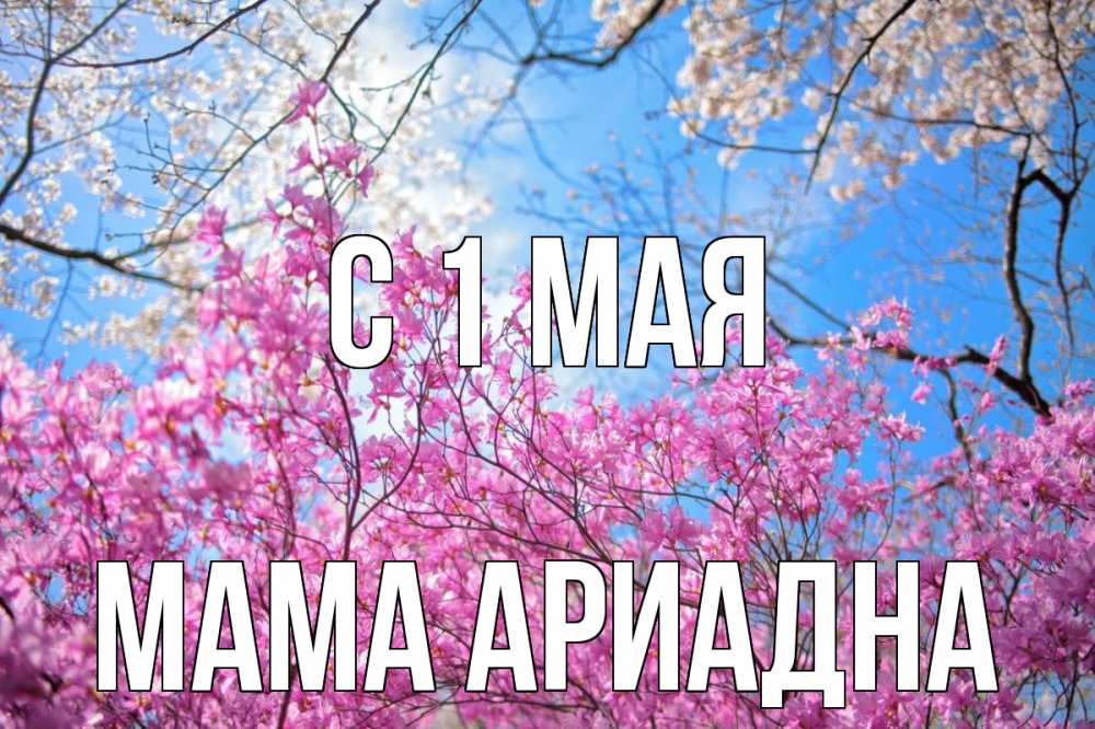 Открытка на каждый день с именем, Мама-Ариадна С 1 мая С 1 мая Прикольная открытка с пожеланием онлайн скачать бесплатно 