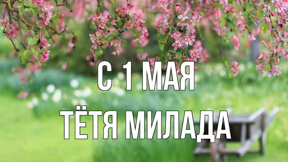 Открытка на каждый день с именем, Тётя-Милада С 1 мая С 1 мая Прикольная открытка с пожеланием онлайн скачать бесплатно 