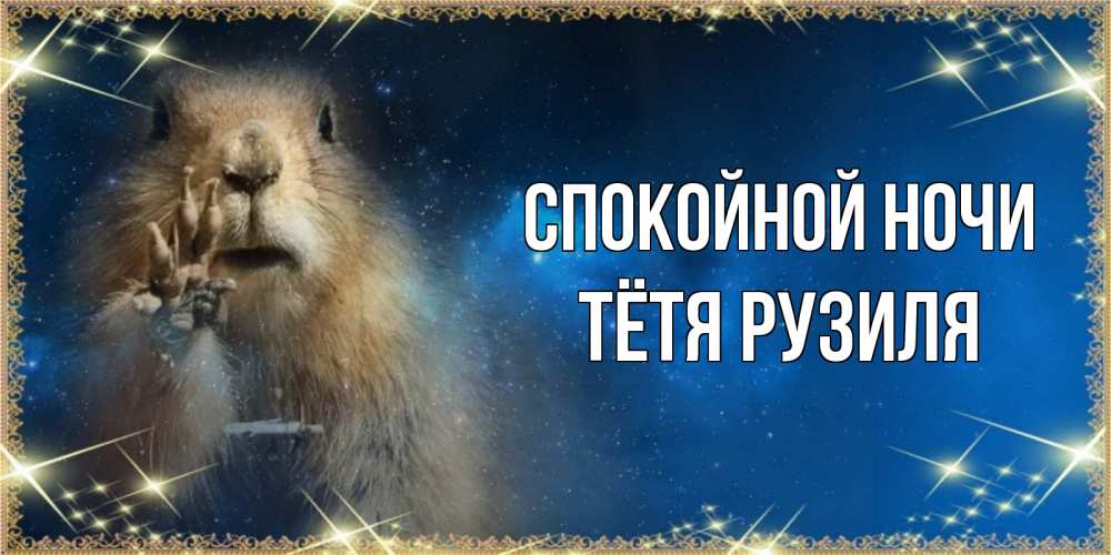Открытка на каждый день с именем, Тётя-Рузиля Спокойной ночи спокойной ночи сладких снов Прикольная открытка с пожеланием онлайн скачать бесплатно 