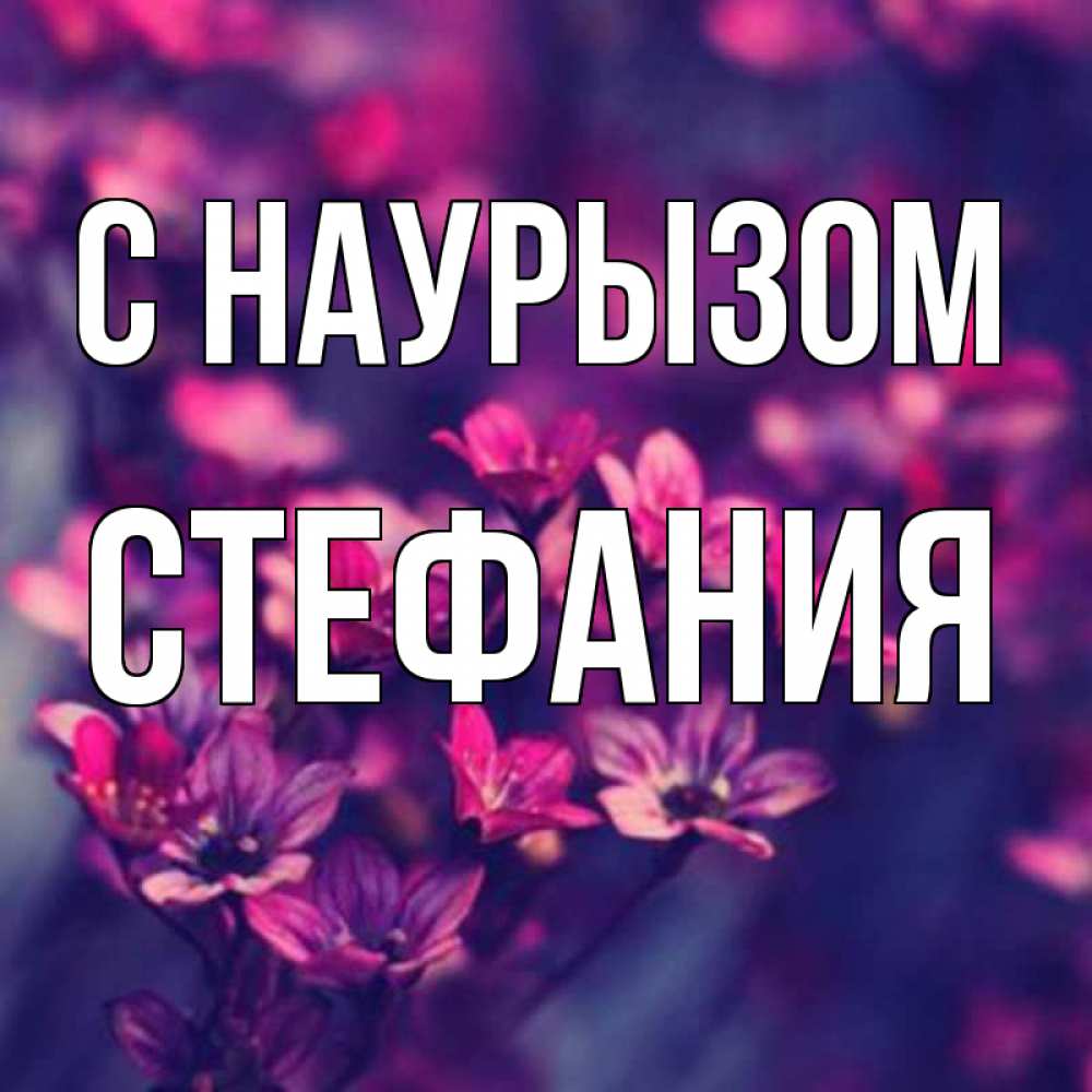 Открытка на каждый день с именем, Стефания С наурызом небольшие цветы 1 Прикольная открытка с пожеланием онлайн скачать бесплатно 