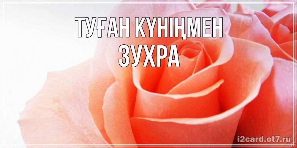 Открытка на каждый день с именем, Зухра Туған күніңмен розы для поздравления с днем рождения Прикольная открытка с пожеланием онлайн скачать бесплатно 