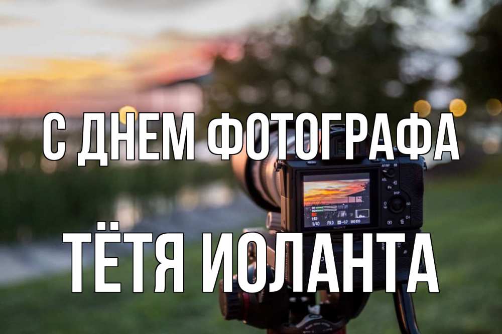 Открытка на каждый день с именем, Тётя-Иоланта С днем фотографа с днем фотографа Прикольная открытка с пожеланием онлайн скачать бесплатно 