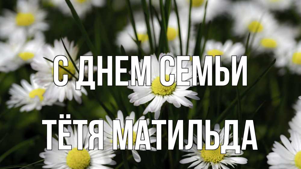 Открытка на каждый день с именем, Тётя-Матильда С днем семьи с днем семьи  2 Прикольная открытка с пожеланием онлайн скачать бесплатно 